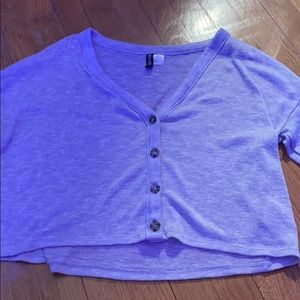 Grey Button Down Sweater